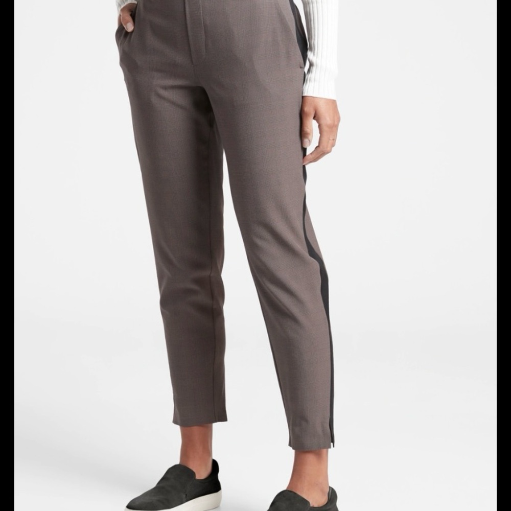 Athleta Brooklyn Ankle Pant in Gray and Black